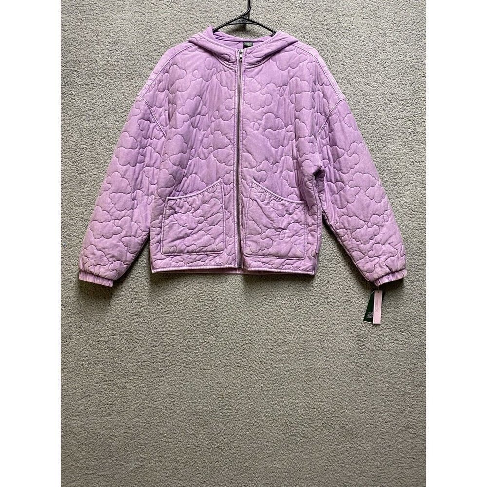 Wild Fable Hooded Quilted Jacket Light Purple S New